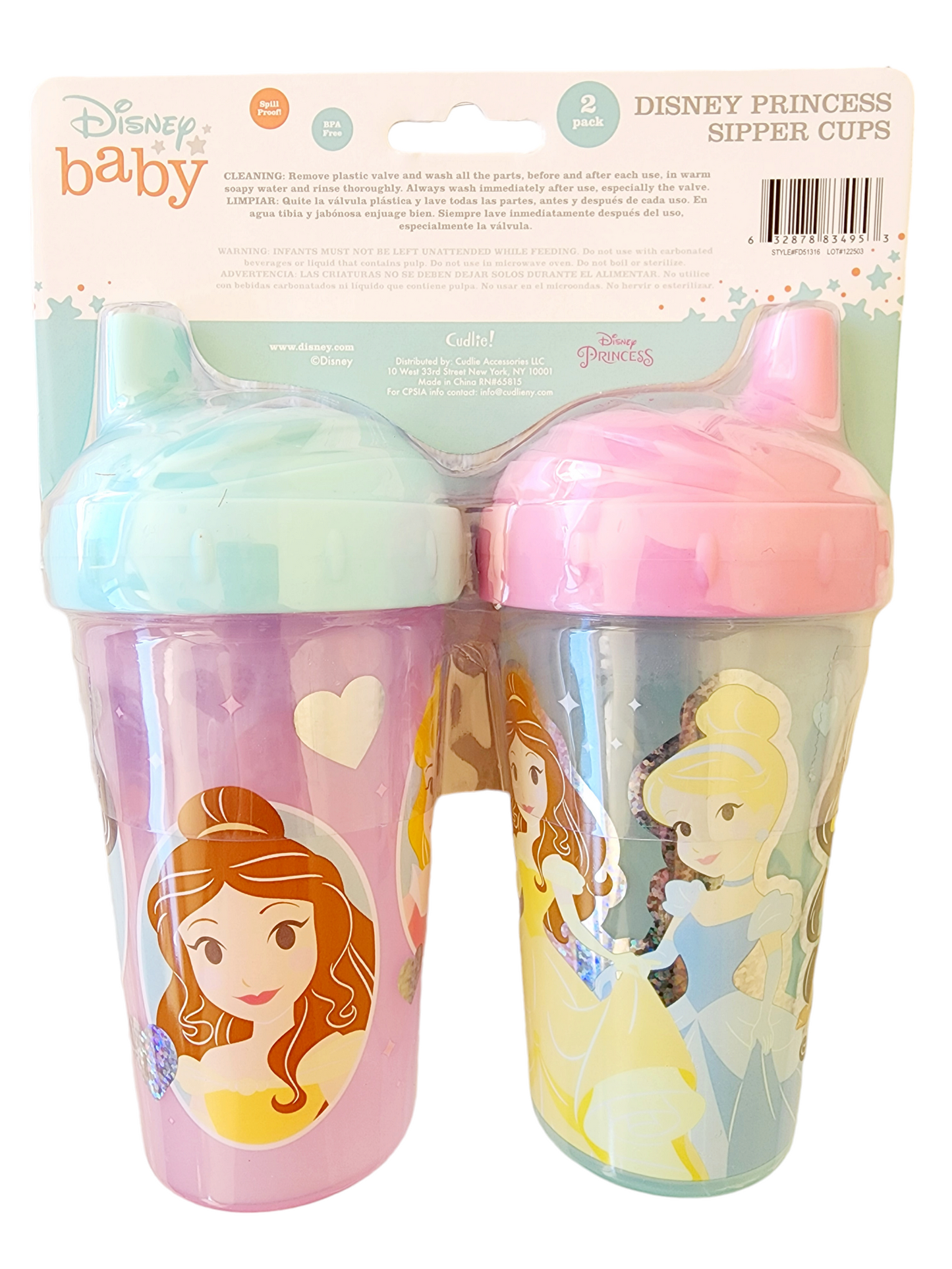 Princess 2pk Hard Spout Tippy Cup