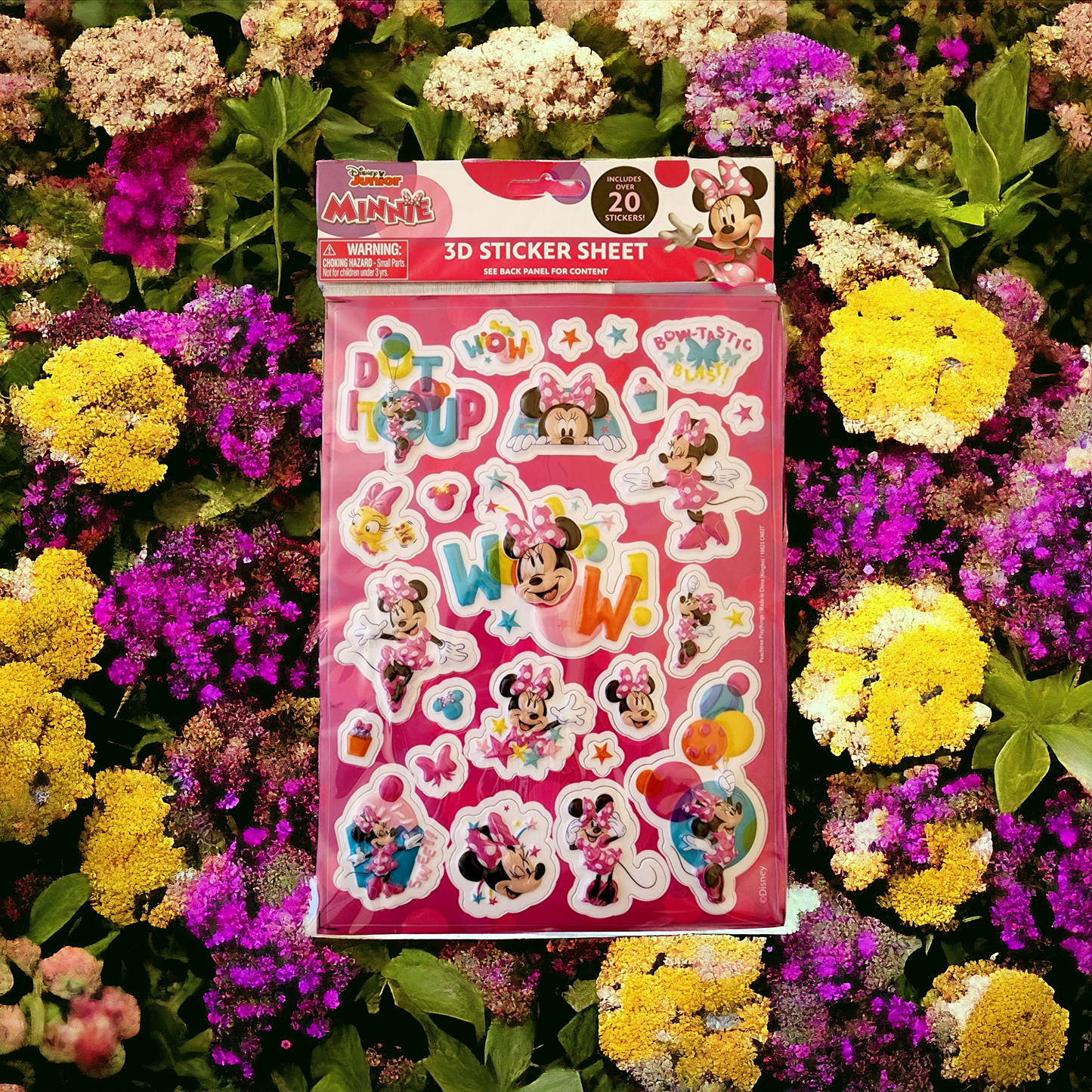 Minnie Boutique Raised Sticker Sheet in Poly Bag with a Header/Set of 2