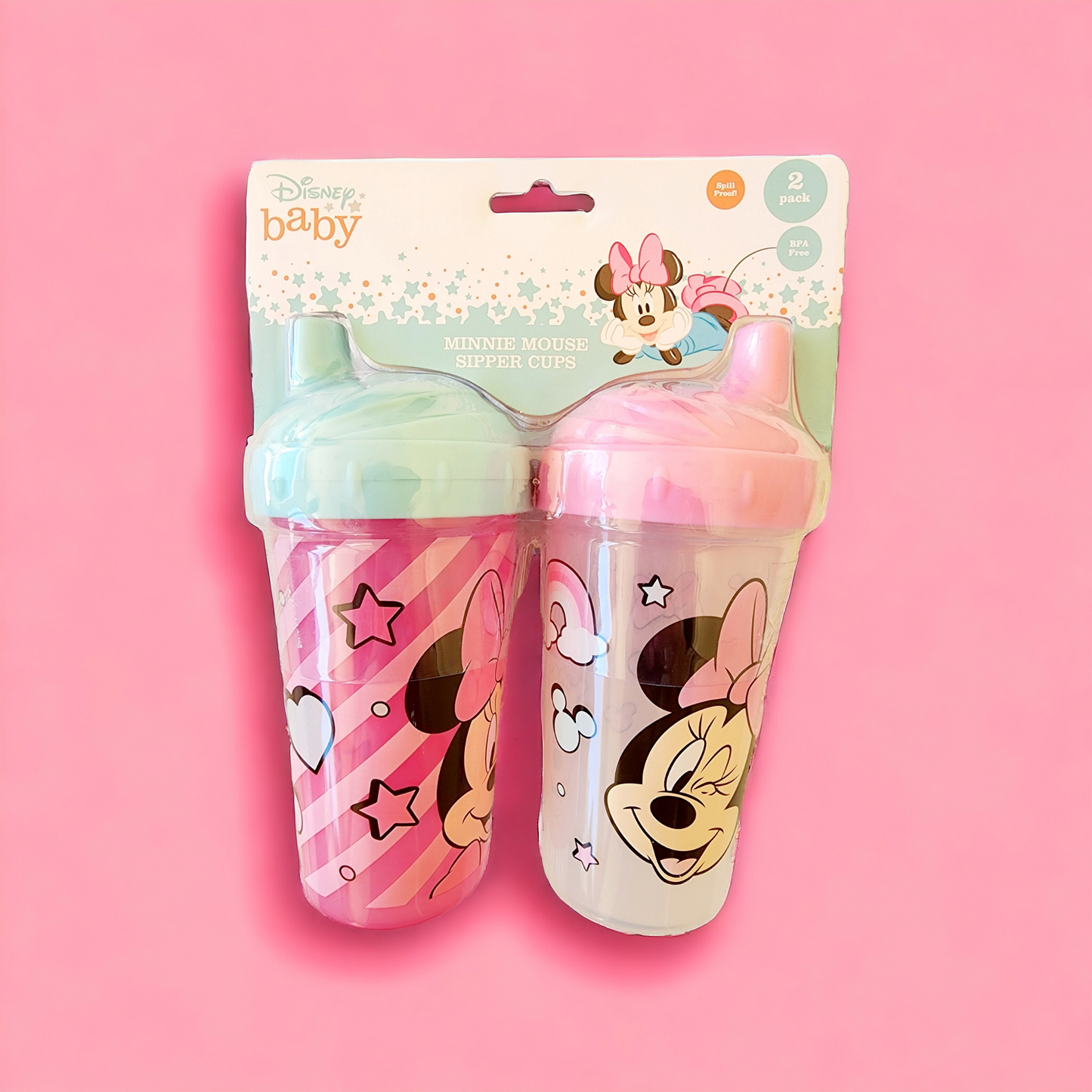 Minnie 2pk Hard Spout Sippy Cup