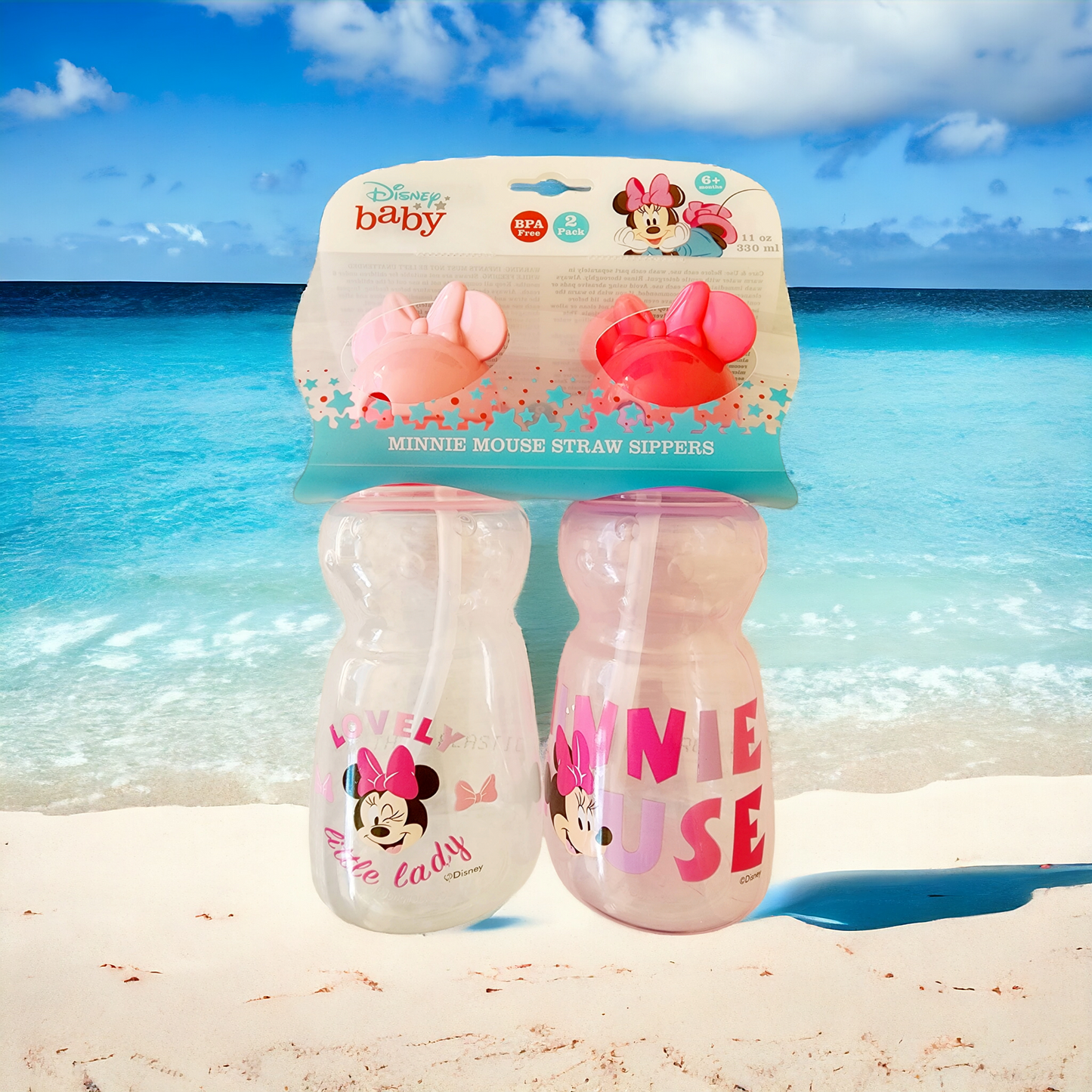 Minnie 11oz 2pk Straw Sipper Cup