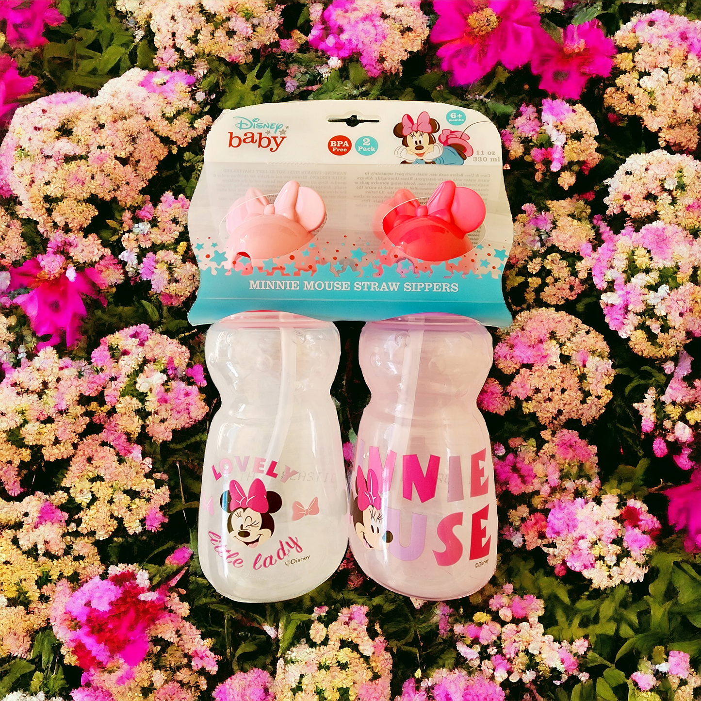 Minnie 11oz 2pk Straw Sipper Cup