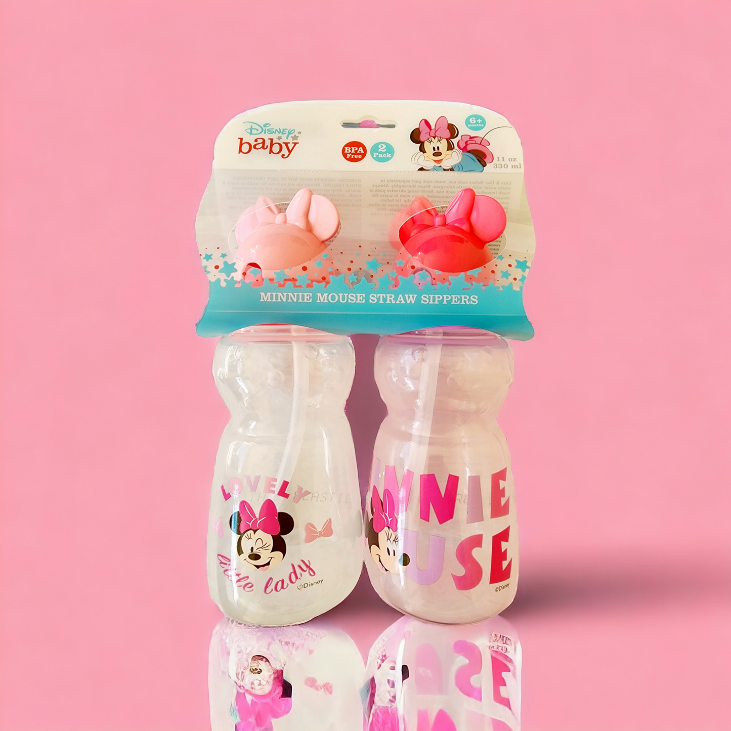 Minnie 11oz 2pk Straw Sipper Cup
