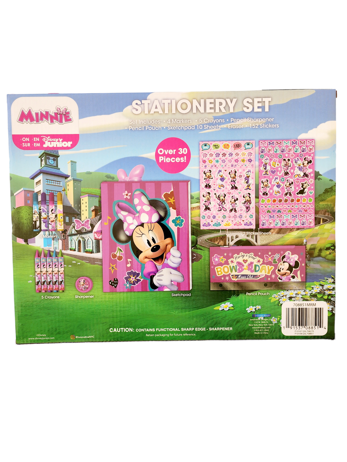 Minnie Over 30pc Stationary Set in Box