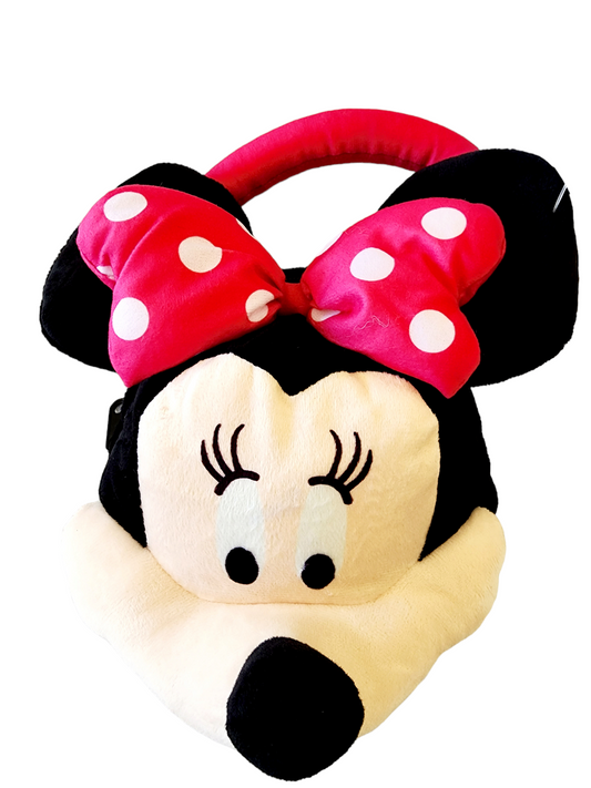 Minnie Pink Plush Head Shaped Plush Handbag