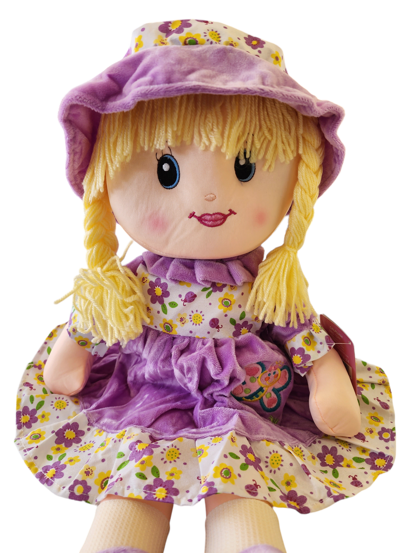 24-Inch Adorable Soft Plush Purple Rag Doll