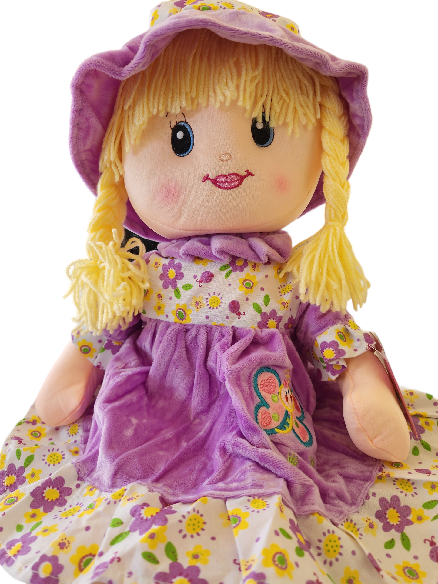 24-Inch Adorable Soft Plush Purple Rag Doll