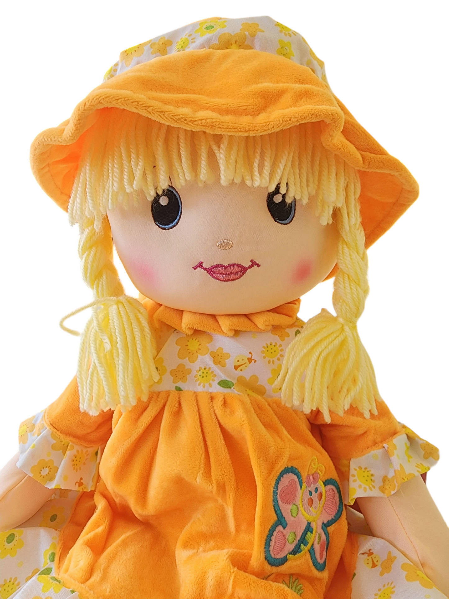 24-Inch Adorable Soft Plush Orange Rag Doll