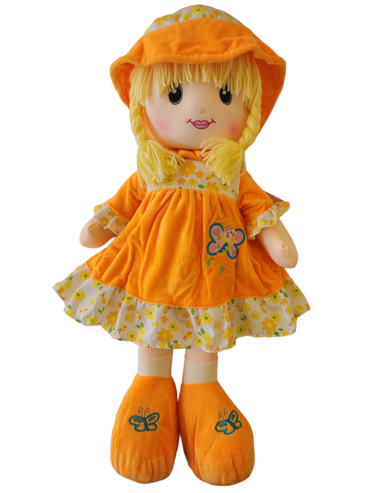 24-Inch Adorable Soft Plush Orange Rag Doll