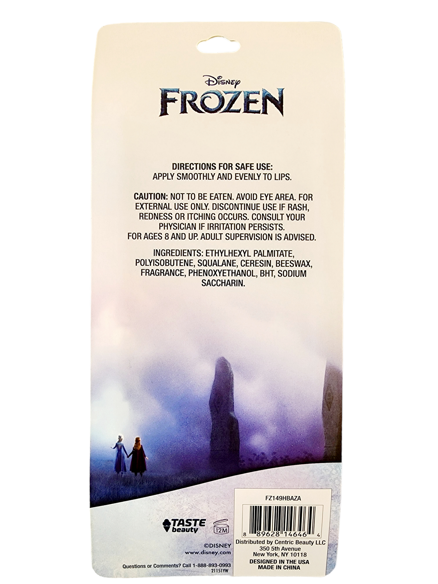 Frozen Lip Balm 8pk on Card