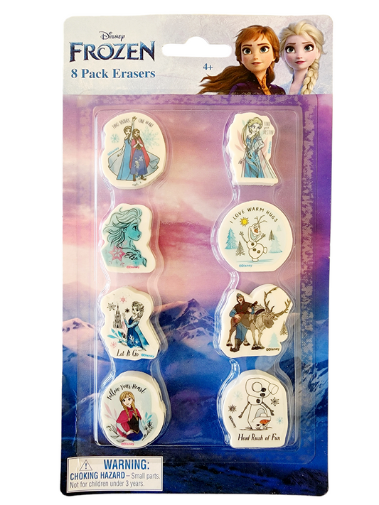 Frozen 8pk Eraser on Blister Card