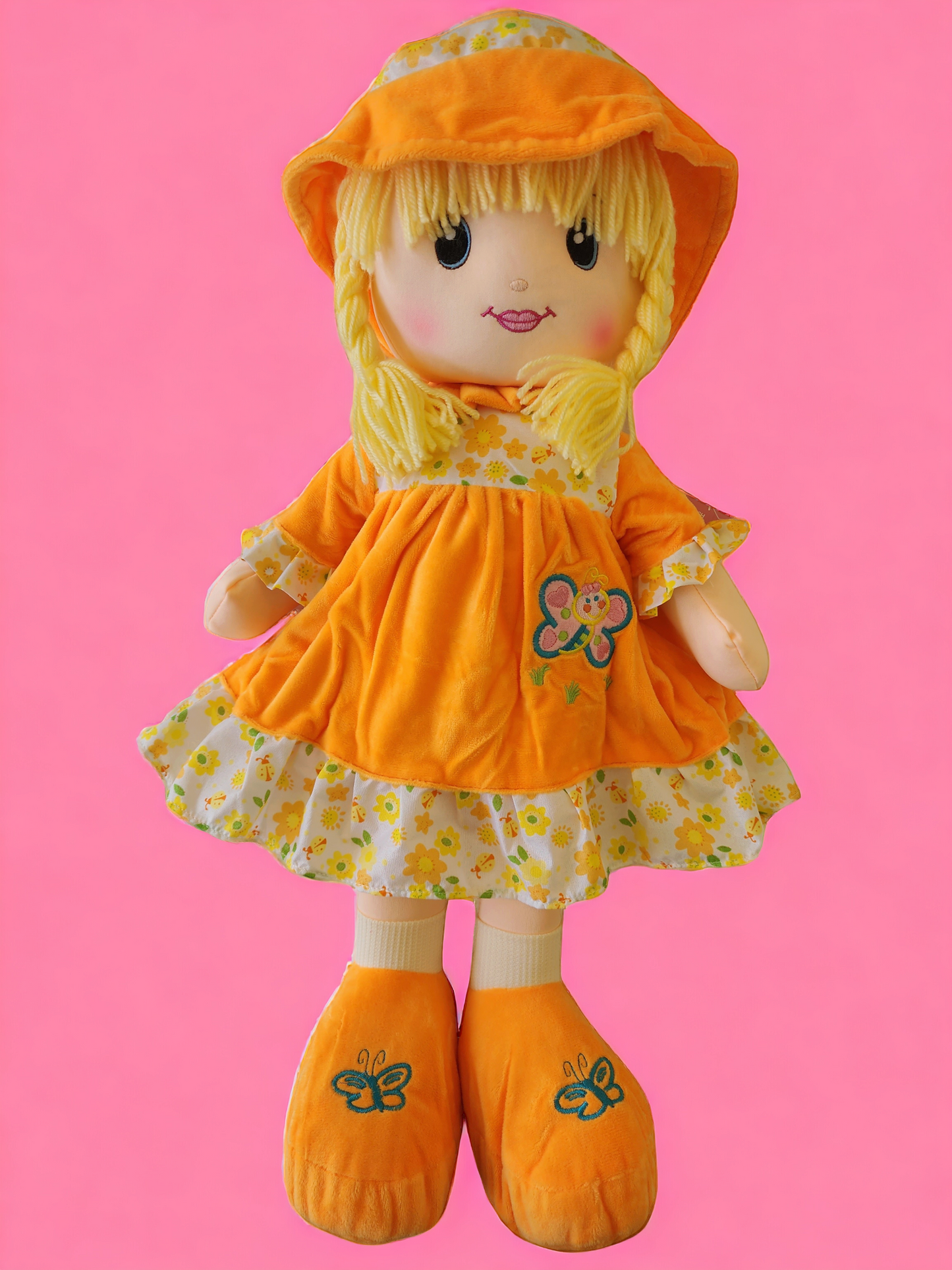 24-Inch Adorable Soft Plush Orange Rag Doll