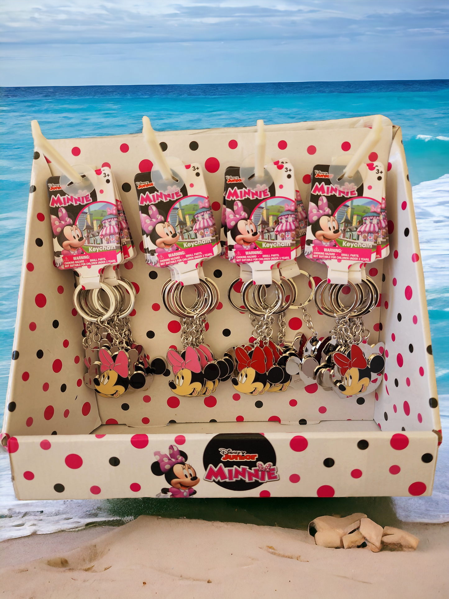 Minnie Head Metal Keychains 36pcs