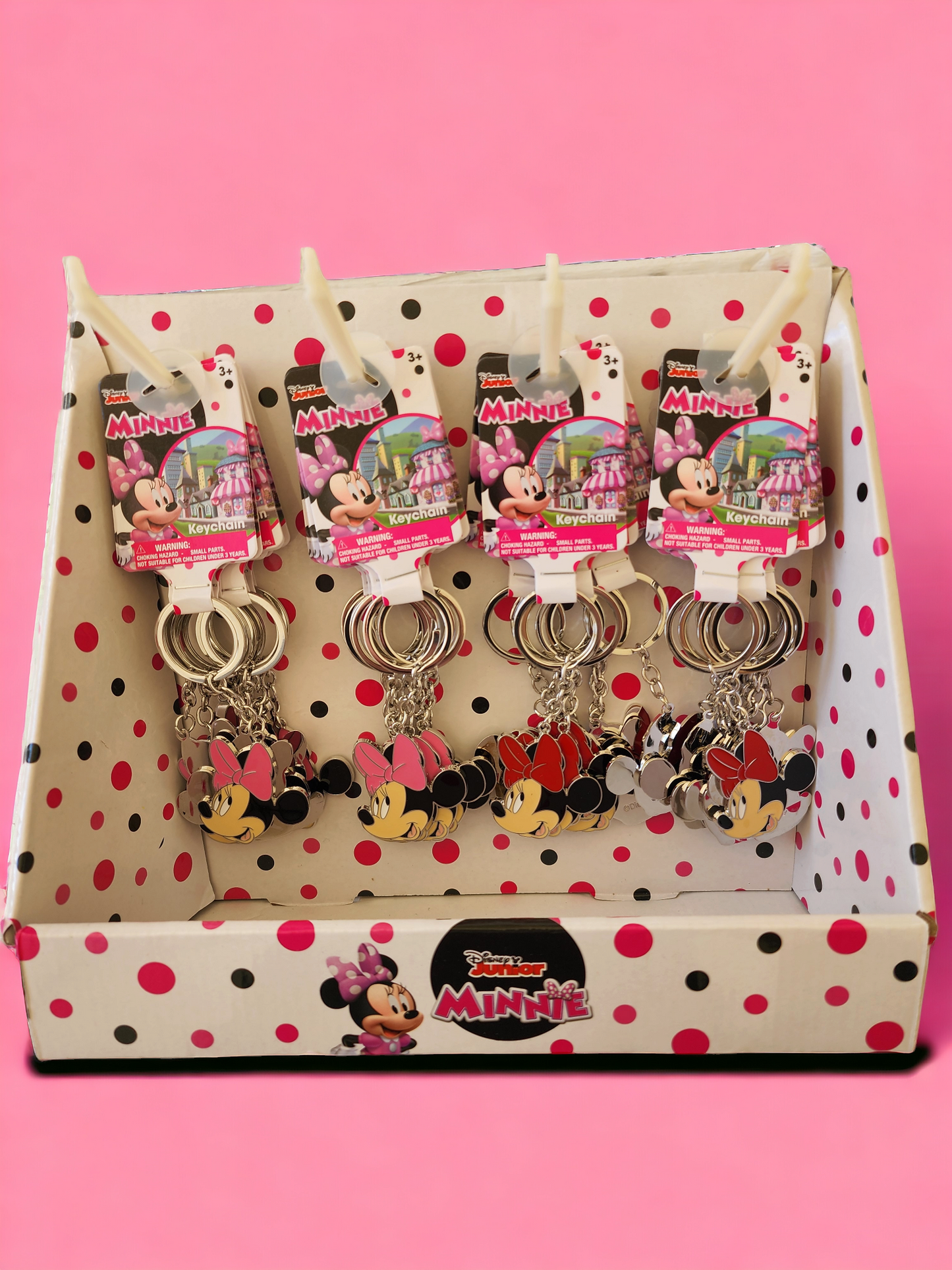 Minnie Head Metal Keychains 36pcs